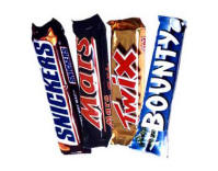 mars,twix,m&m,bounty